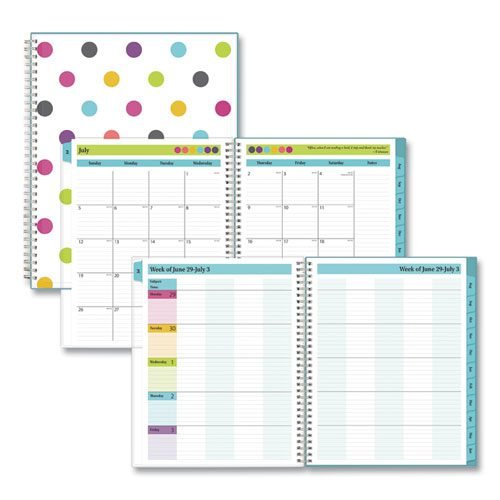 Teacher Dots Academic Year Create-Your-Own Cover Weekly/Monthly Planner, 11 x 8.5, 12-Month (July to June): 2023 to 2024