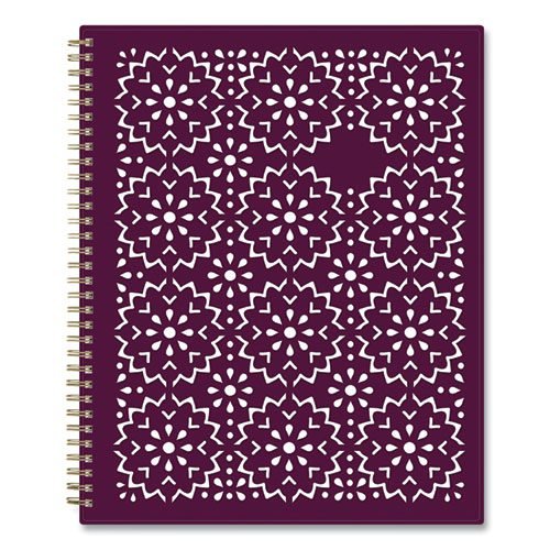 Gili Weekly/Monthly Planner, Gili Jewel Tone Artwork, 11 x 8.5, Plum Cover, 12-Month (Jan to Dec): 2024 - Image 4