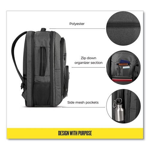 Grand Travel TSA Backpack, 17.3”, 11.88 x 7 x 19, Dark Gray - Image 4