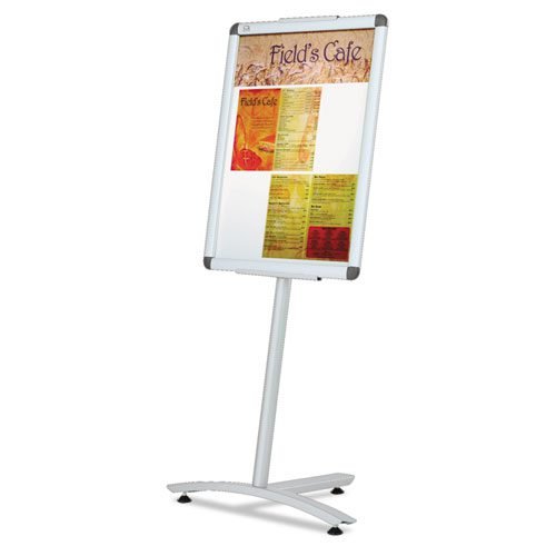 Improv Lobby Clip-Frame Pedestal Sign, 18 x 24 Frame, 54" High, Aluminum - Image 4