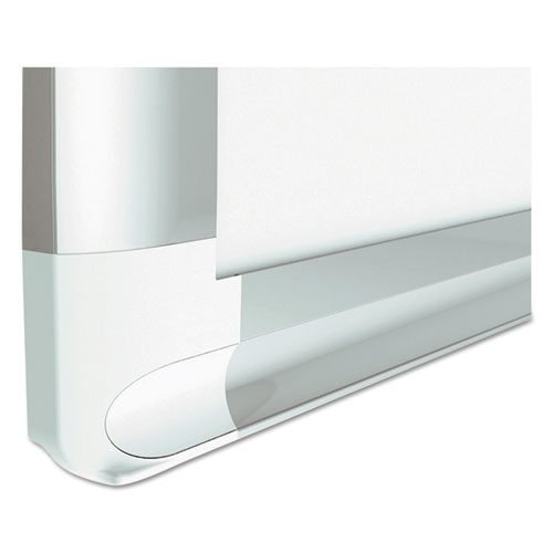 Gridded Magnetic Porcelain Dry Erase Planning Board, 1 x 2 Grid, 72 x 48, White Surface, Silver Aluminum Frame - Image 3