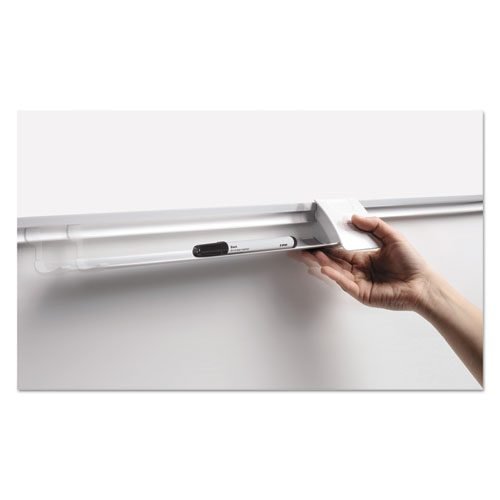 Gridded Magnetic Porcelain Dry Erase Planning Board, 1 x 2 Grid, 72 x 48, White Surface, Silver Aluminum Frame - Image 4