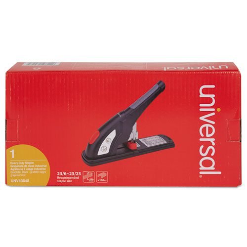 Heavy-Duty Stapler, 200-Sheet Capacity, Black/Graphite/Red - Image 3