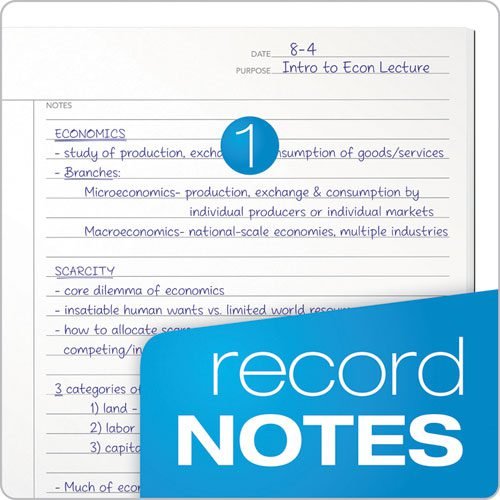 FocusNotes Steno Pad, Pitman Rule, Blue Cover, 80 White 6 x 9 Sheets - Image 3