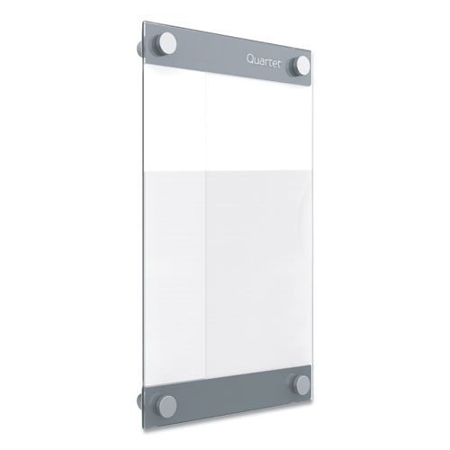 Infinity Customizable Magnetic Glass Dry-Erase Board, 8.5 x 11, White Surface