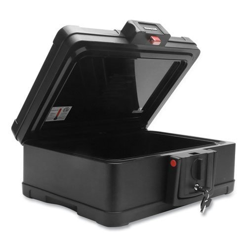 Fire and Waterproof Safe Chest with Carry Handle, 16 x 12.6 x 6.6, Black - Image 4