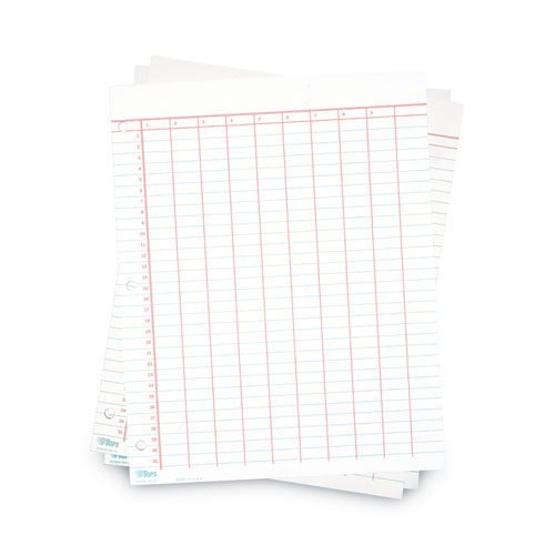 Data Pad with Numbered Column Headings, Data/Lab-Record Format, Wide/Legal Rule, 10 Columns, 8.5 x 11, White, 50 Sheets - Image 3