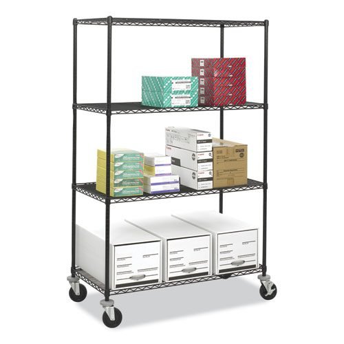 Caster Kit for Safco Task Master Industrial Shelving Units, Black, 4/Set (2 Locking), Ships in 1-3 Business Days - Image 4