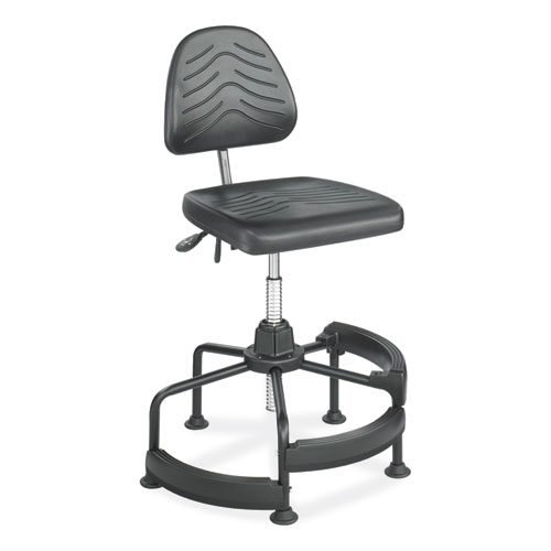 Task Master Deluxe Industrial Chair, Supports Up to 250 lb, 17" to 35" Seat Height, Black, Ships in 1-3 Business Days