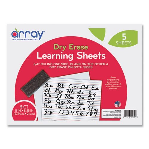 GoWrite! Dry Erase Learning Boards, 8.25 x 11, White Surface, 5/Pack - Image 2